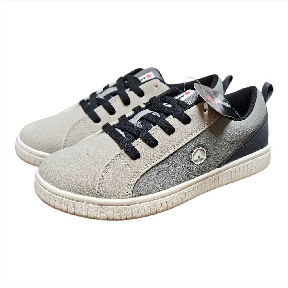 Airwalk Classic Air Grey Skate Shoes Sneakers Low Top Youth Size 6 Y2K Retro New - Picture 2 of 8